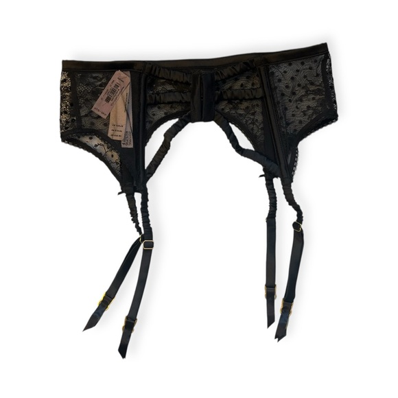 Women’s Victoria’s Secret Luxe Lingerie Black Sheer Garter Belt - XS/S - Picture 4 of 6